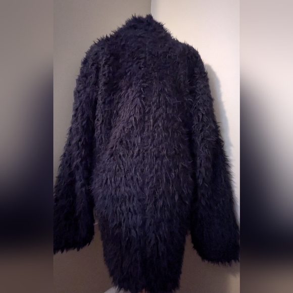 Shyanne Faux Fur Black Jacket Coat Blazer Medium M - Picture 5 of 9
